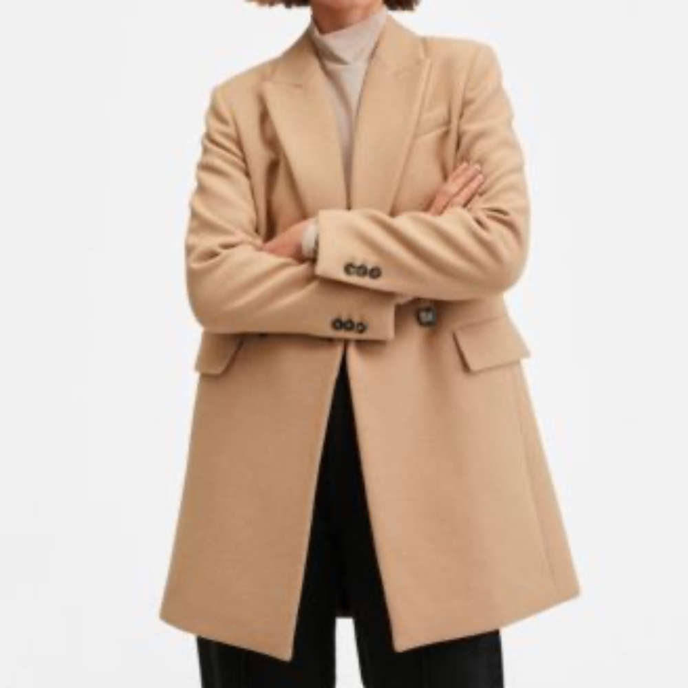 Mango small wool-blend coat